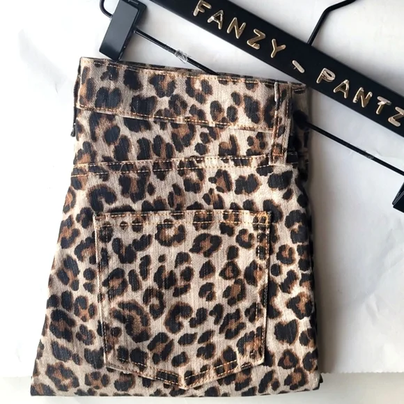 Veronica Beard Debbie Skinny Jeans 10" High Rise Leopard - Picture 2 of 14